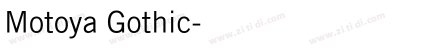 Motoya Gothic字体转换